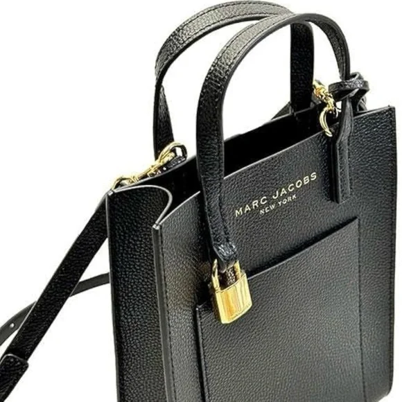 Marc Jacobs H001L03FA22 Mini Grind Black With Gold Hardware Leather Women's - Picture 3 of 5